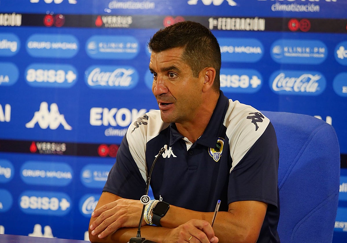 Rubén Torrecilla, en la sala de prensa del Rico Pérez.