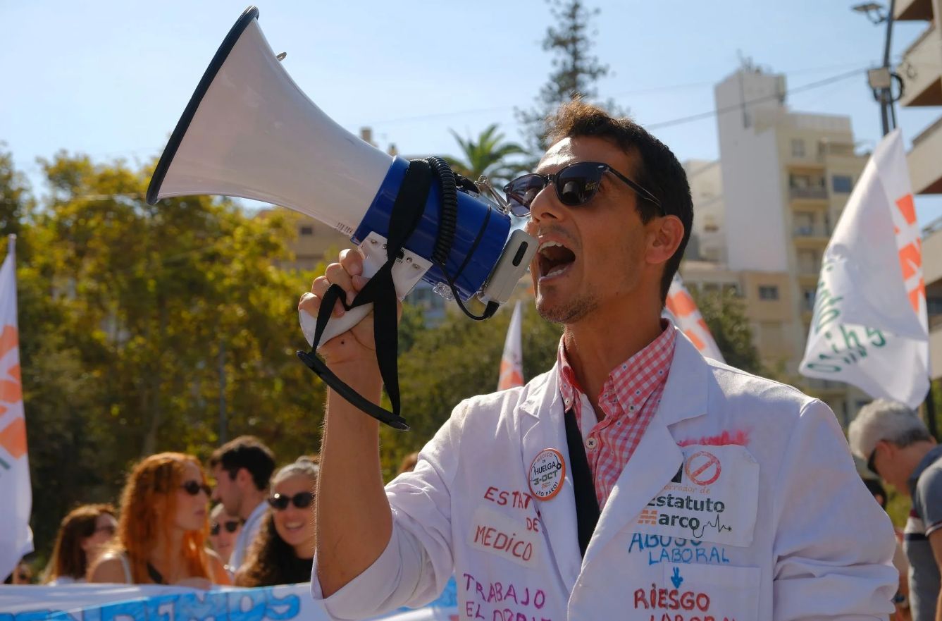 Reciente manifestación de médicos en Alicante.