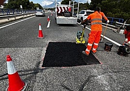 Trabajos de conservación de carreteras.