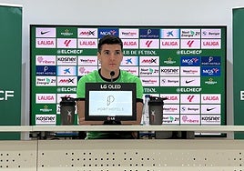Martim Neto, durante la rueda de prensa previa al partido frente al Athletic Club