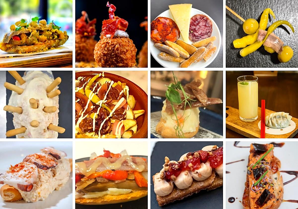 Algunas de las tapas de la 'Ruta de Taberneros'.