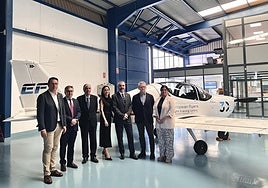 De izq a drcha. Rafael García Berenguer, José Antonio Rovira, Luis Miñano San Valero, Eva Miñano Gómez, Luis Miñano Gómez, Antonio Galván y Loreto Riera.