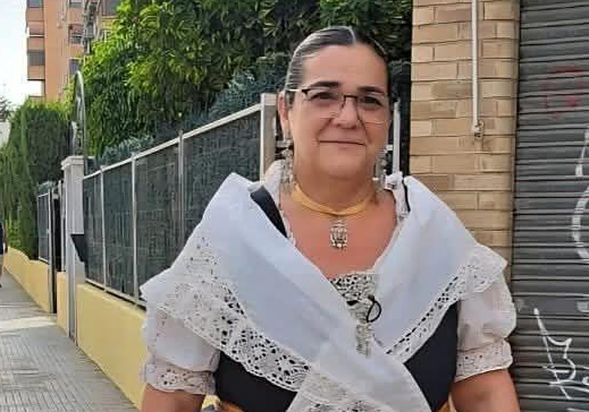 Loli Cuenca, presidenta de la hoguera Francisco Albert.