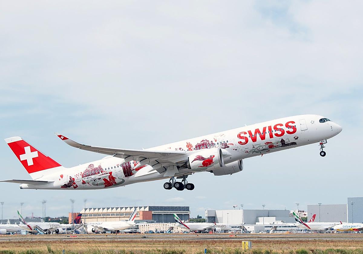 Avión de Swiss International Air Lines.