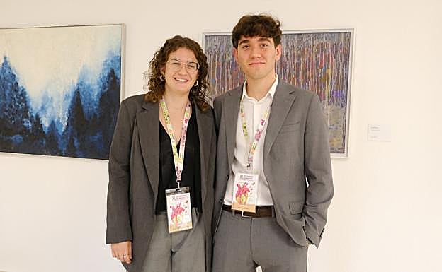 Mireia Valiente and Sergio Pacetti, members of the congress organising committee.