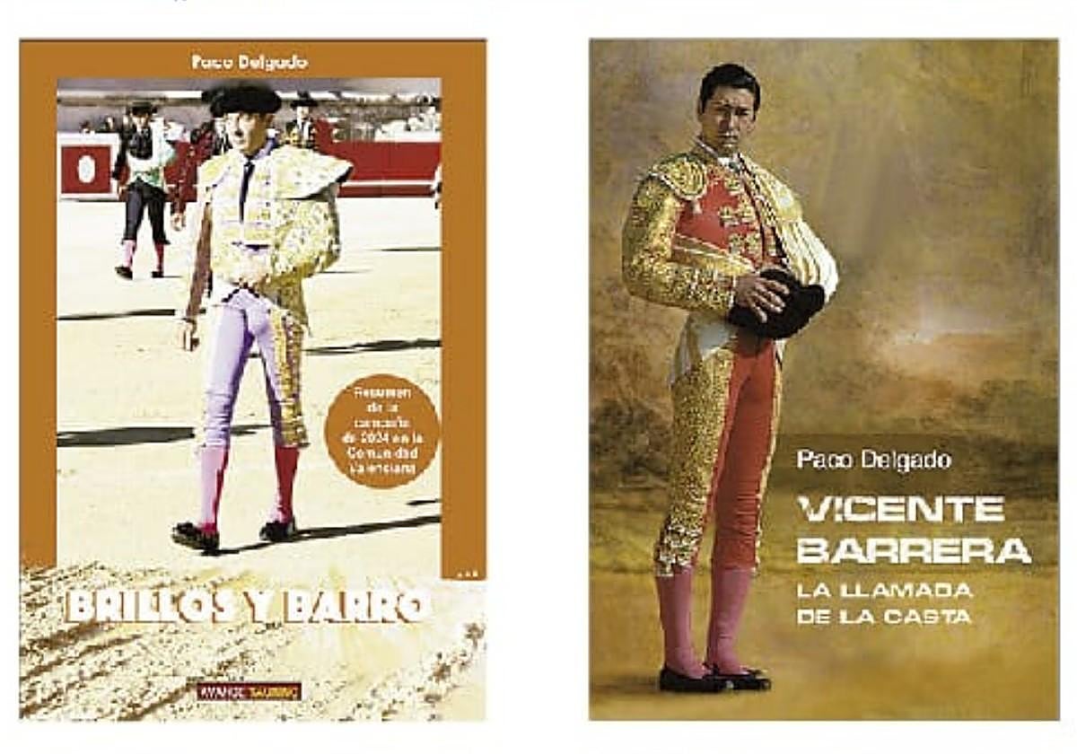 Covers of 'Brillos y barro' and 'Vicente Barrera: the call of the caste'.
