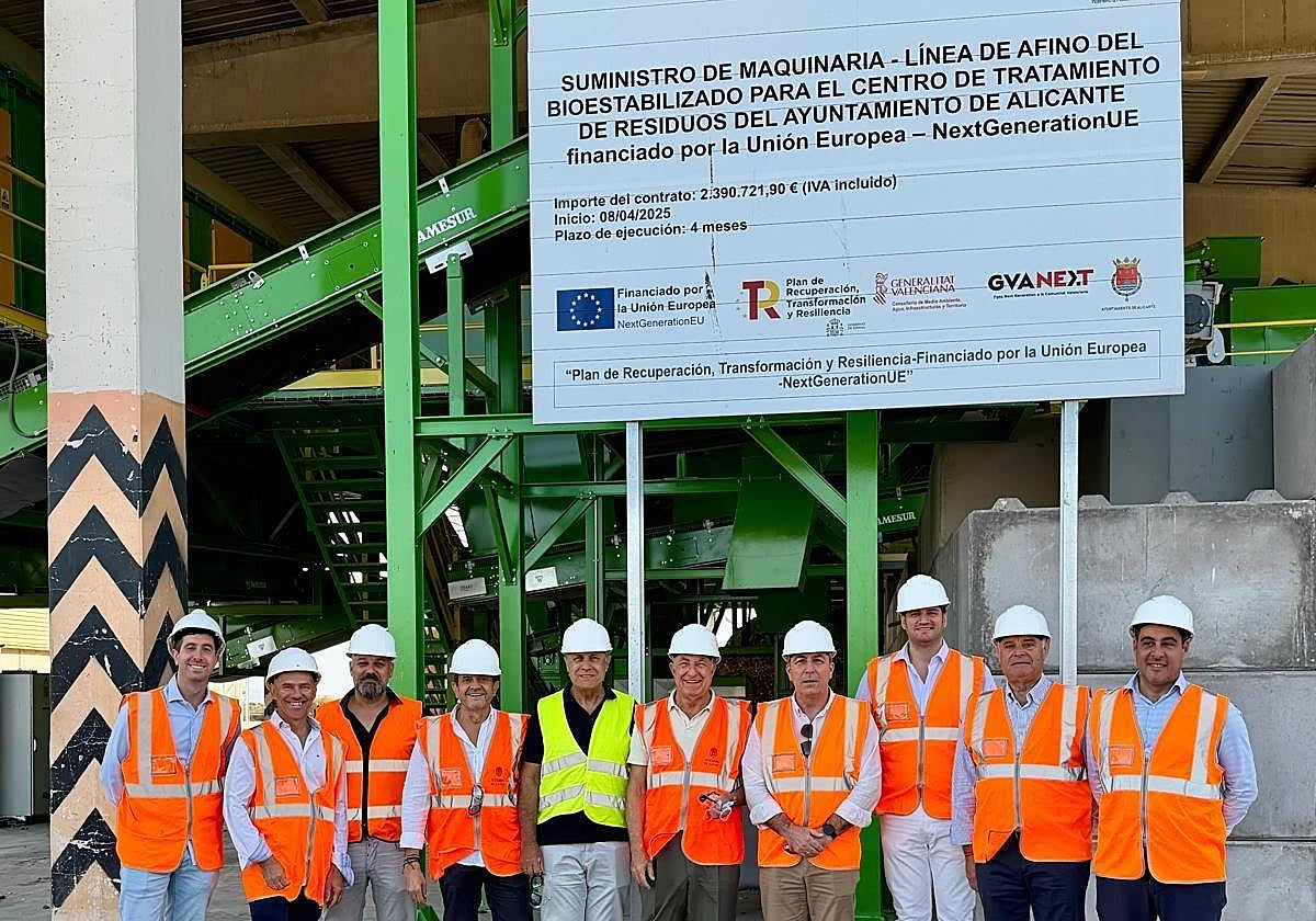 Reception event for the new line to make compost from organic waste