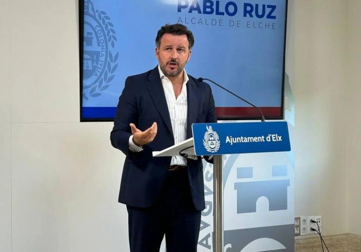 El alcalde de Elche, Pablo Ruz.