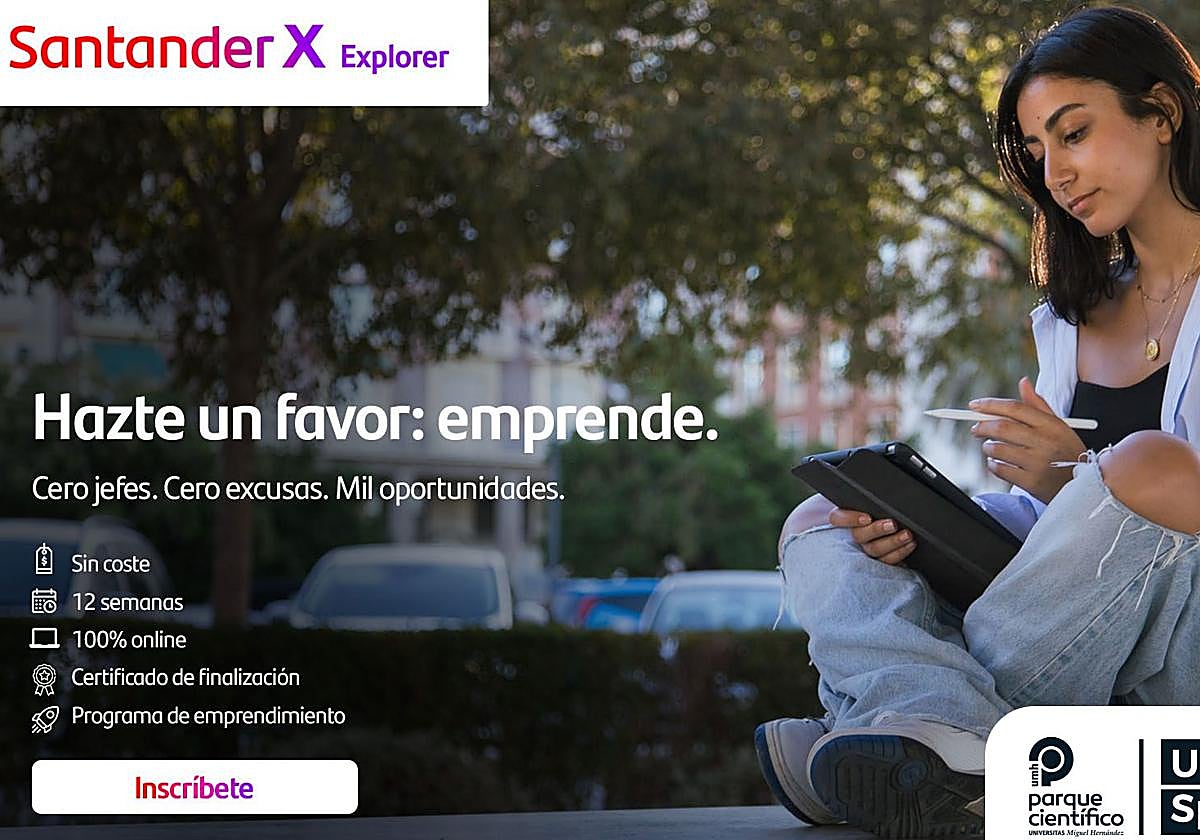 El programa Santander X Explorer impulsa el talento emprendedor desde el centro UMH Space de Elche.