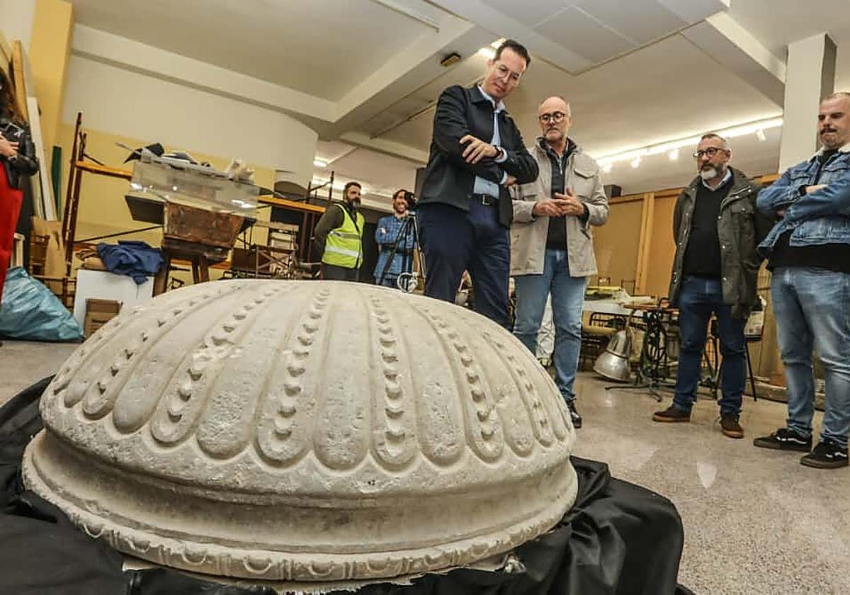 Pila aparecida en el museo.