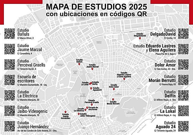 Map of the studios.