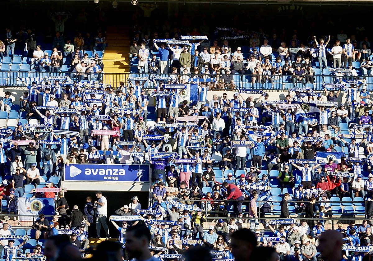 Image of the Preferente stand during last Saturday's match against Europa.