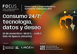 La jornada Focus Pyme CV reunirá en Alicante a referentes empresariales para debatir sobre el futuro del consumo.