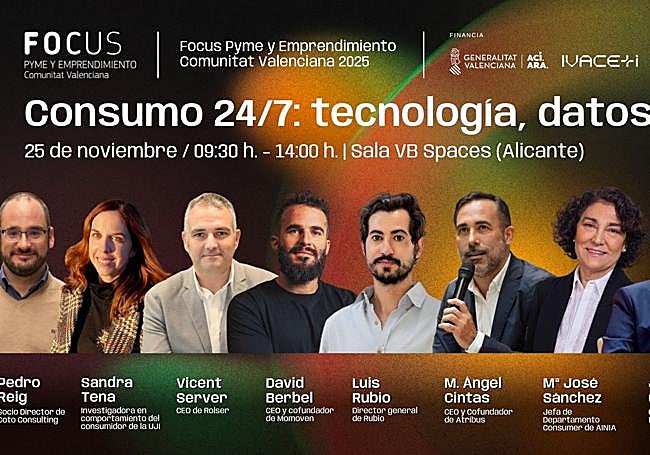 Los ponentes de Focus Pyme CV 2025 analizarán en Alicante las claves del nuevo consumo.