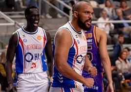 Celebración de los jugadores del HLA Alicante.