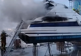 Imágenes de la intervención del Consorcio Provincial de Bomberos de Alicante.