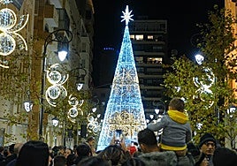 Encendido del árbol de Navidad.