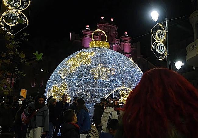 Christmas lighting in Alicante.