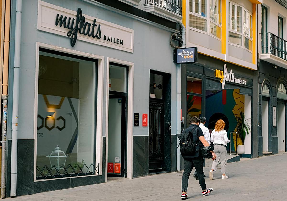 Blocks of tourist apartments in the centre of Alicante.