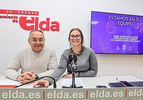 La concejala de Igualdad, María Gisbert, y el edil de Deportes, Enrique Quílez.