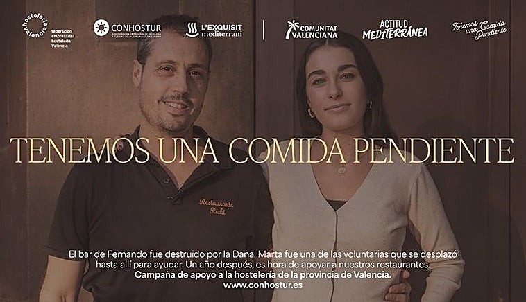 'Tenemos una comida pendiente', la campaña en apoyo a la hostelería afectada por la DANA