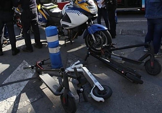 Campaña de control de patinetes en Alicante.
