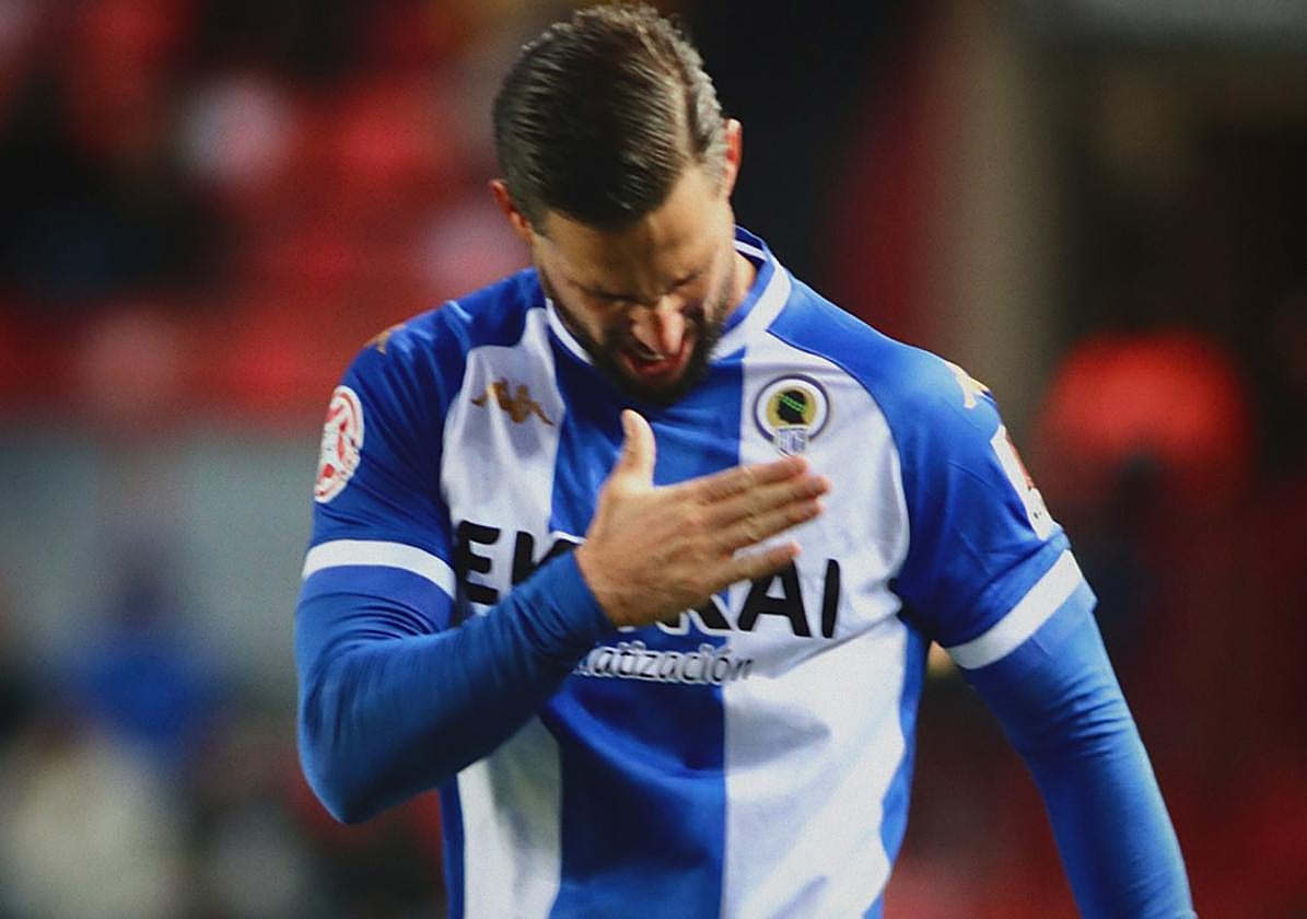 Fran Sol, autor del segundo gol blanquiazul este domingo en Tarragona.