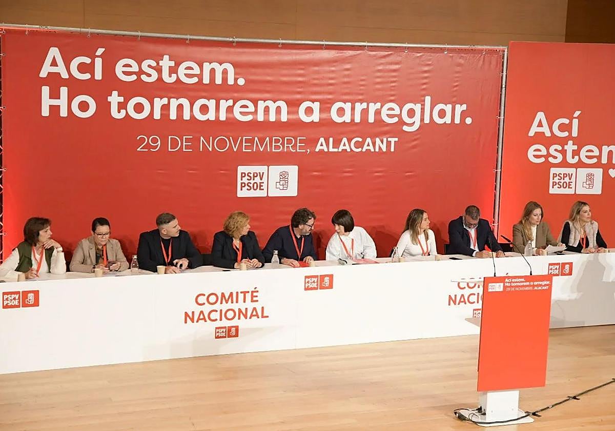 Image of the PSPV national committee held recently in Alicante.