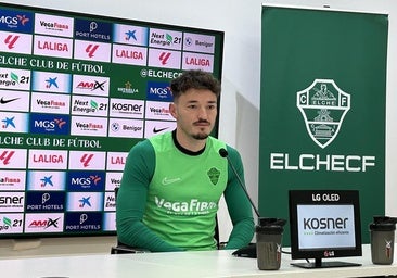 Josan, durante la rueda de prensa previa al duelo ante el Girona, en la que ha analizado su regreso y el momento del equipo.