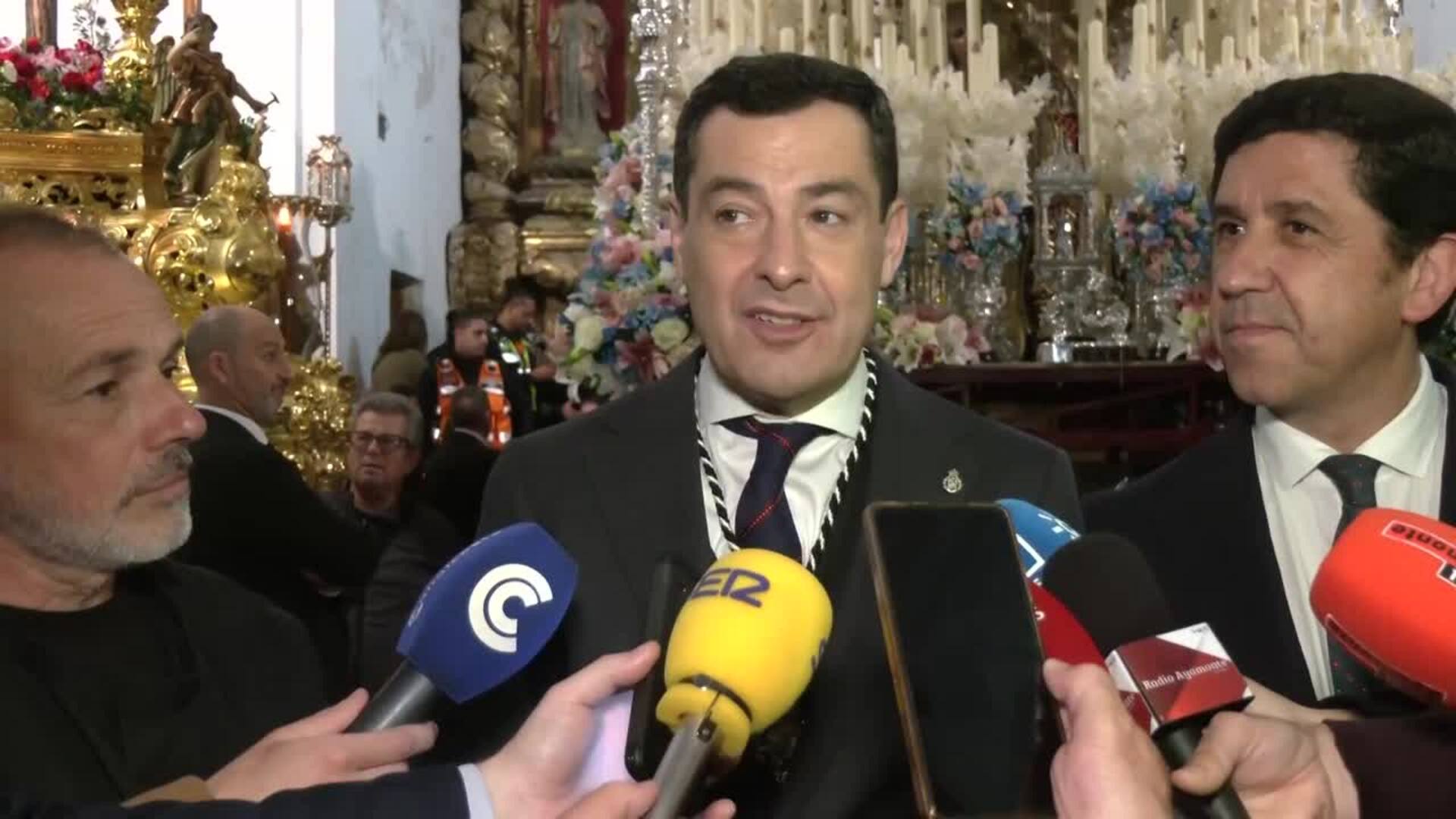 Moreno desea que las inclemencias climatológicas "no limiten" las estaciones de penitencia